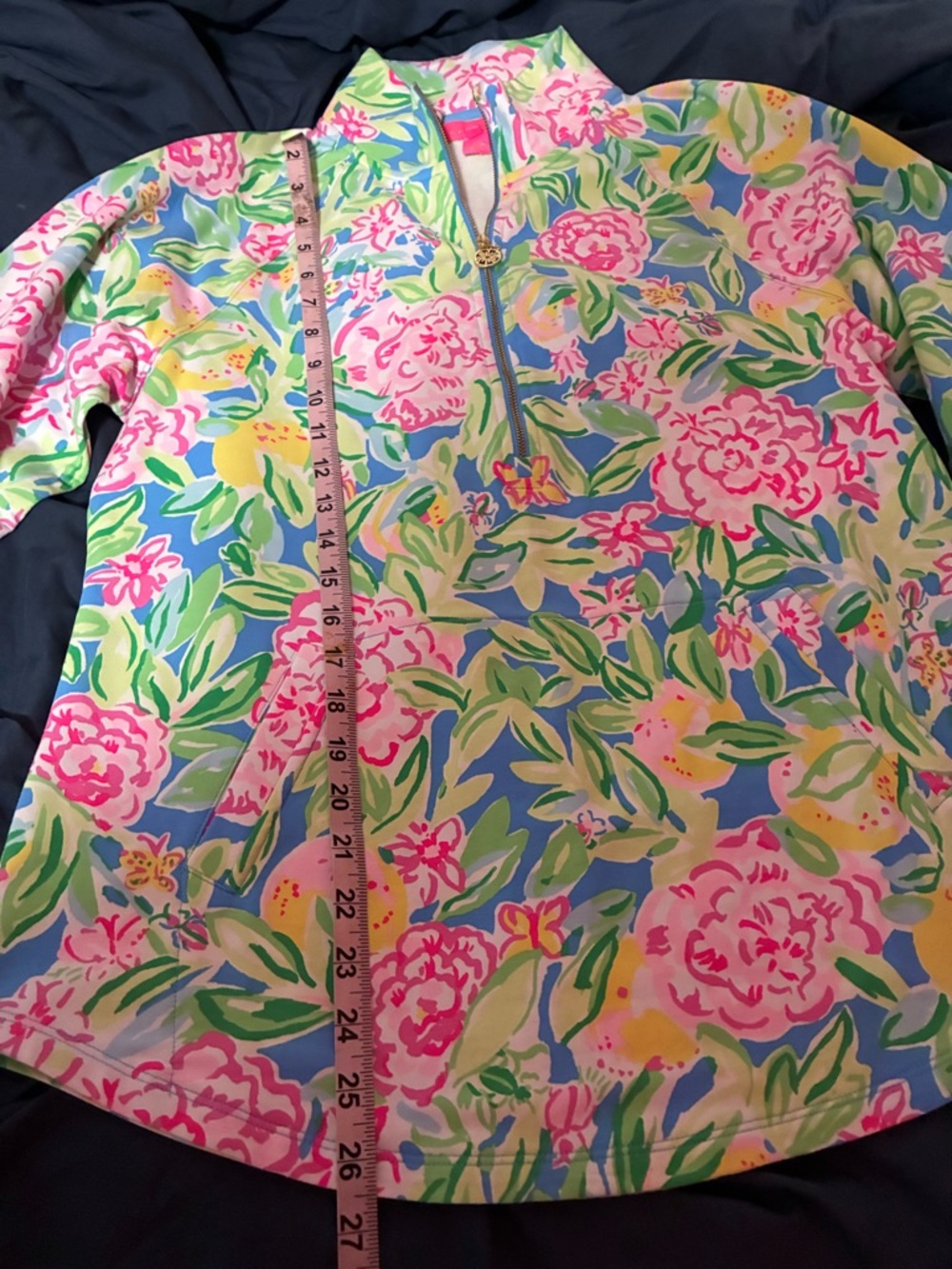 Lilly Pulitzer Multicolor Floral Pullover - Pink, Blue, Green, Yellow - Picture 3 of 6
